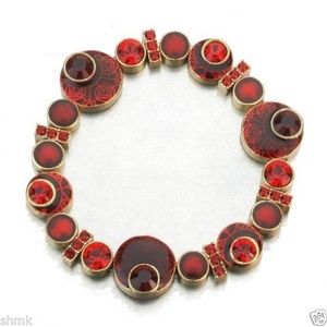 Pilgrim Red Paris Bracelet With Swarovski Crystals